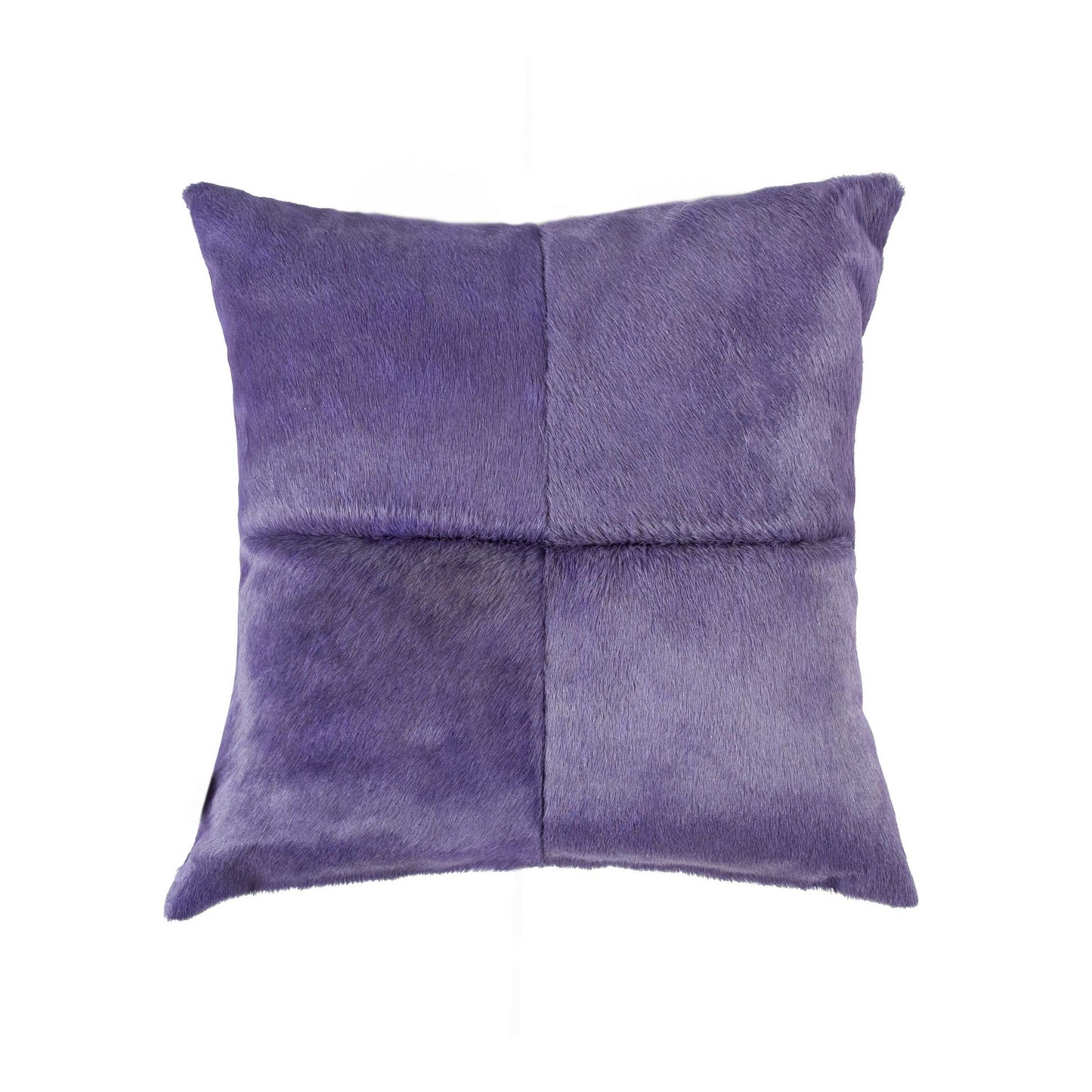 18" Purple Cowhide Throw Pillow