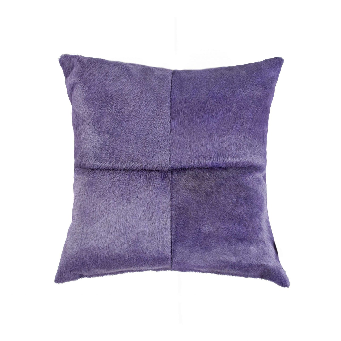 18" Purple Cowhide Throw Pillow