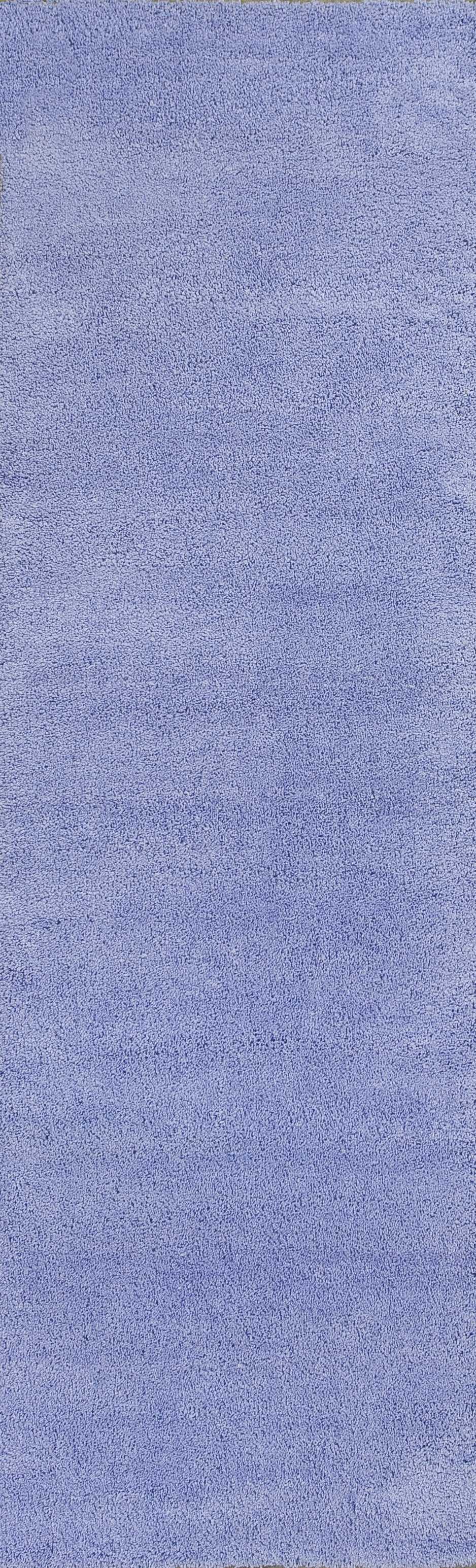 8' Purple Hand Woven Runner Rug
