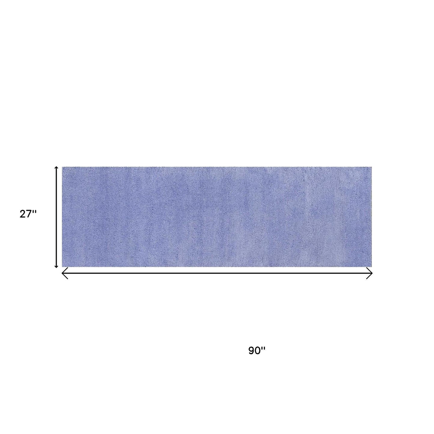 8' Purple Hand Woven Runner Rug