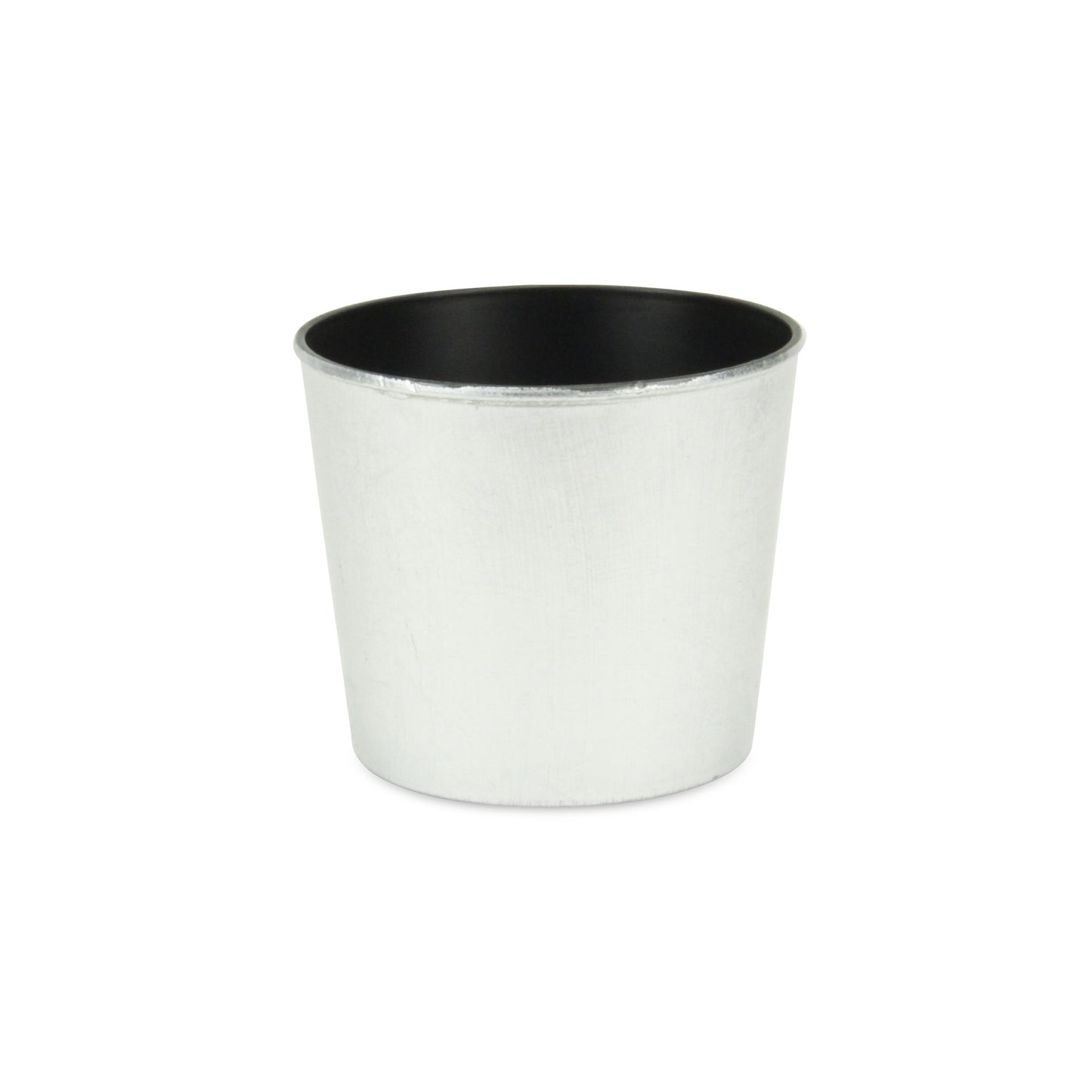 6" Silver Recycled Plastic Indoor Outdoor Round Pot Planter