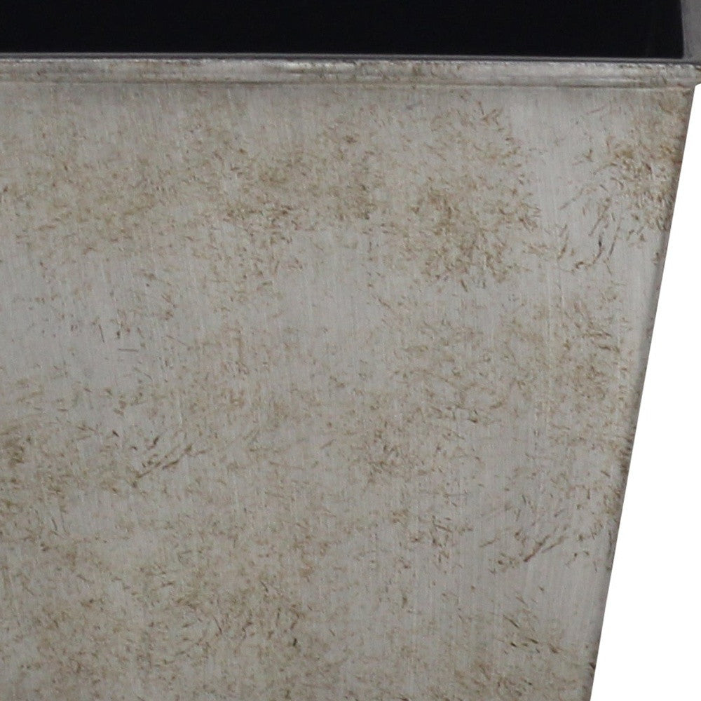 5" Gray Recycled Plastic Indoor Outdoor Square Pot Planter-2