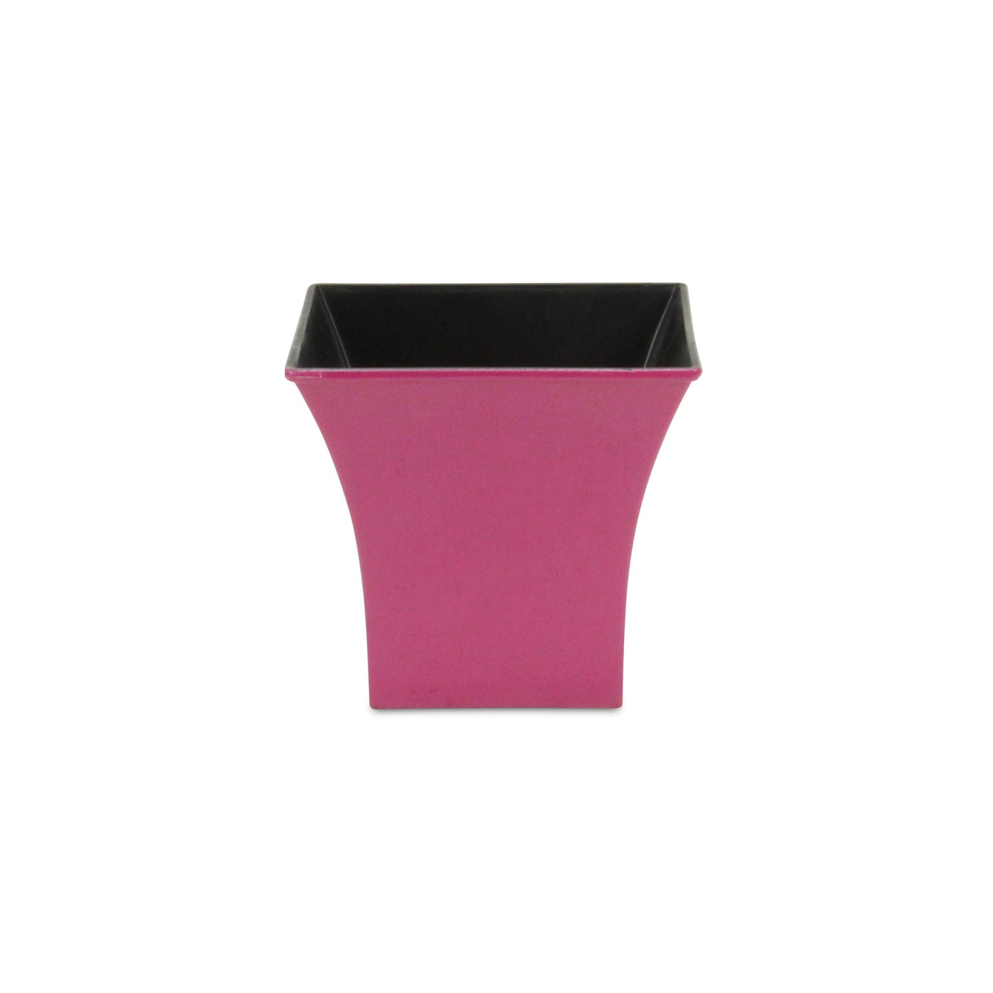 5" Hot Pink Recycled Plastic Indoor Outdoor Square Pot Planter-1