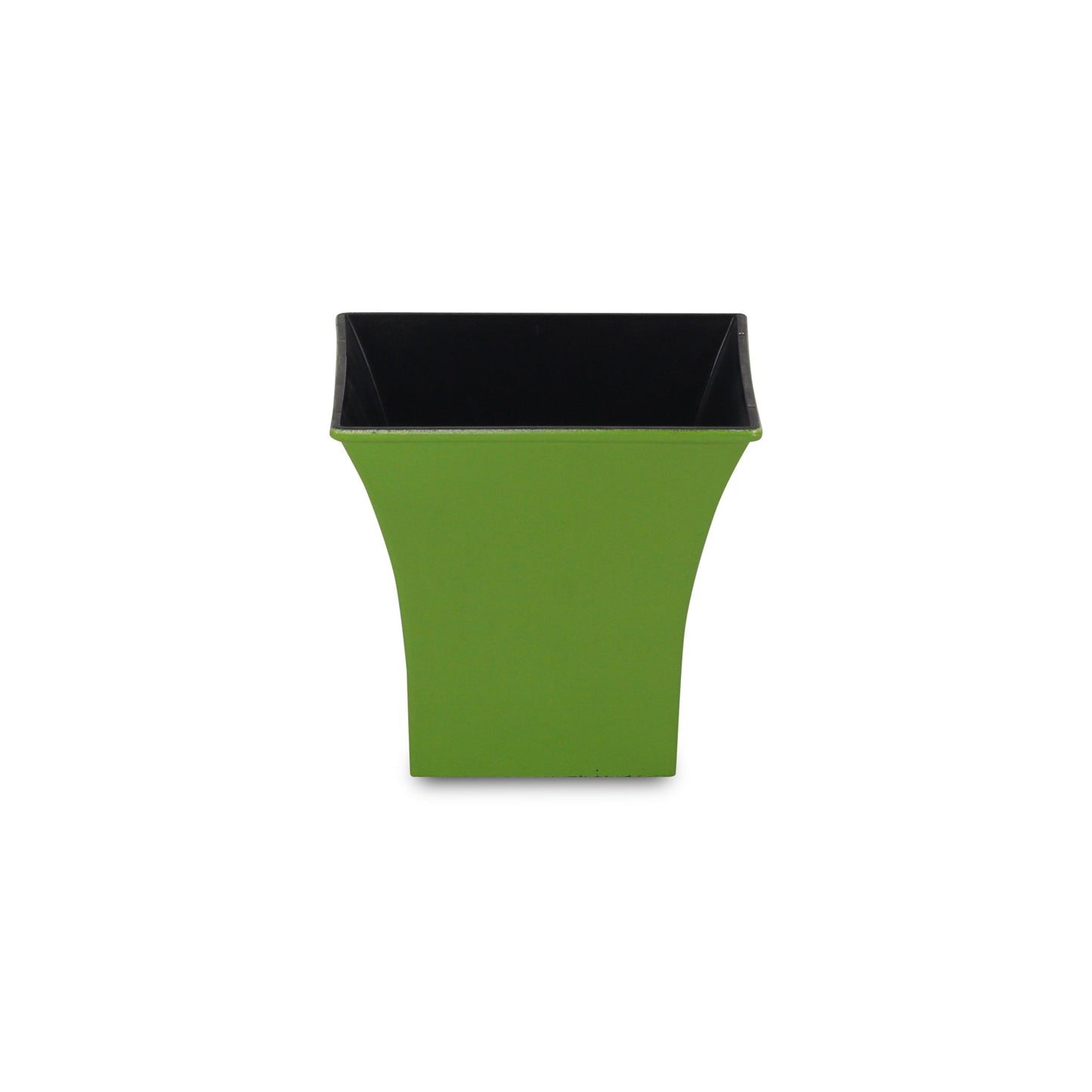 5" Lime Green Recycled Plastic Indoor Outdoor Square Pot Planter-1