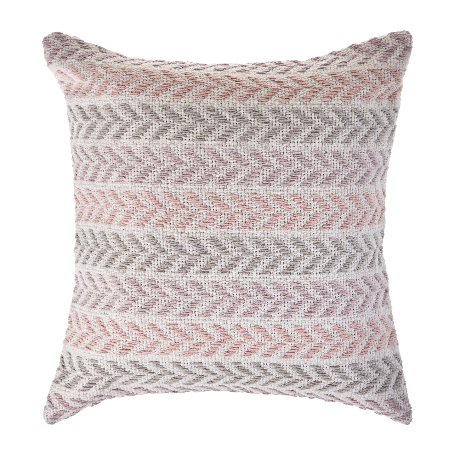 18" Purple and White Throw Pillow
