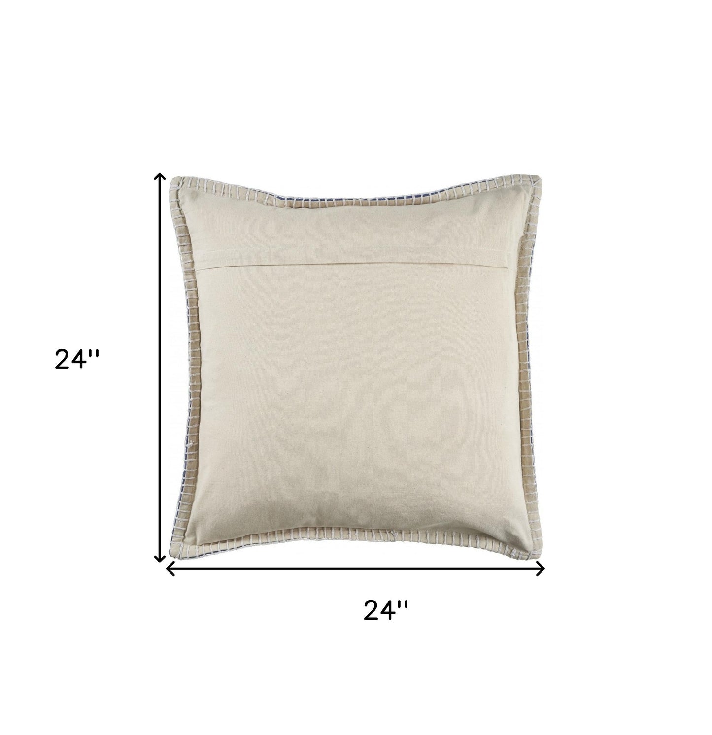 24" Blue Throw Pillow