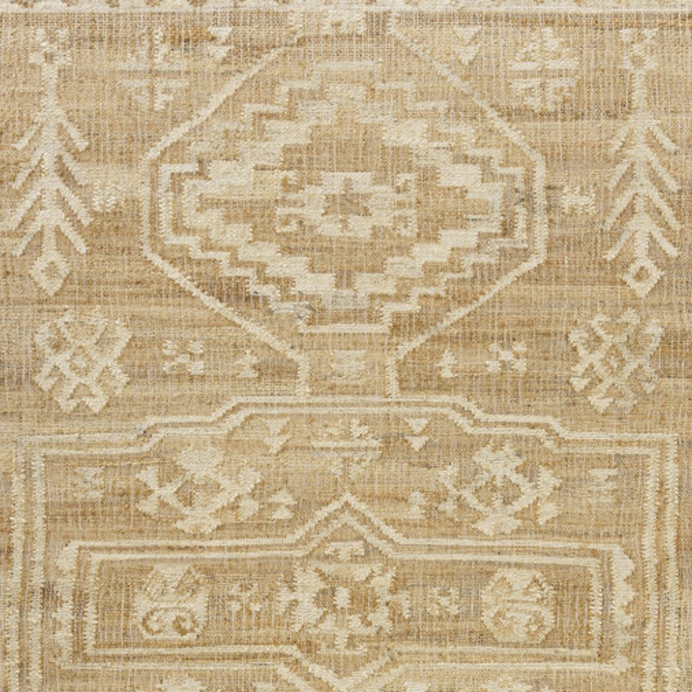 5' X 8' Brown Medallion Hand Woven Area Rug