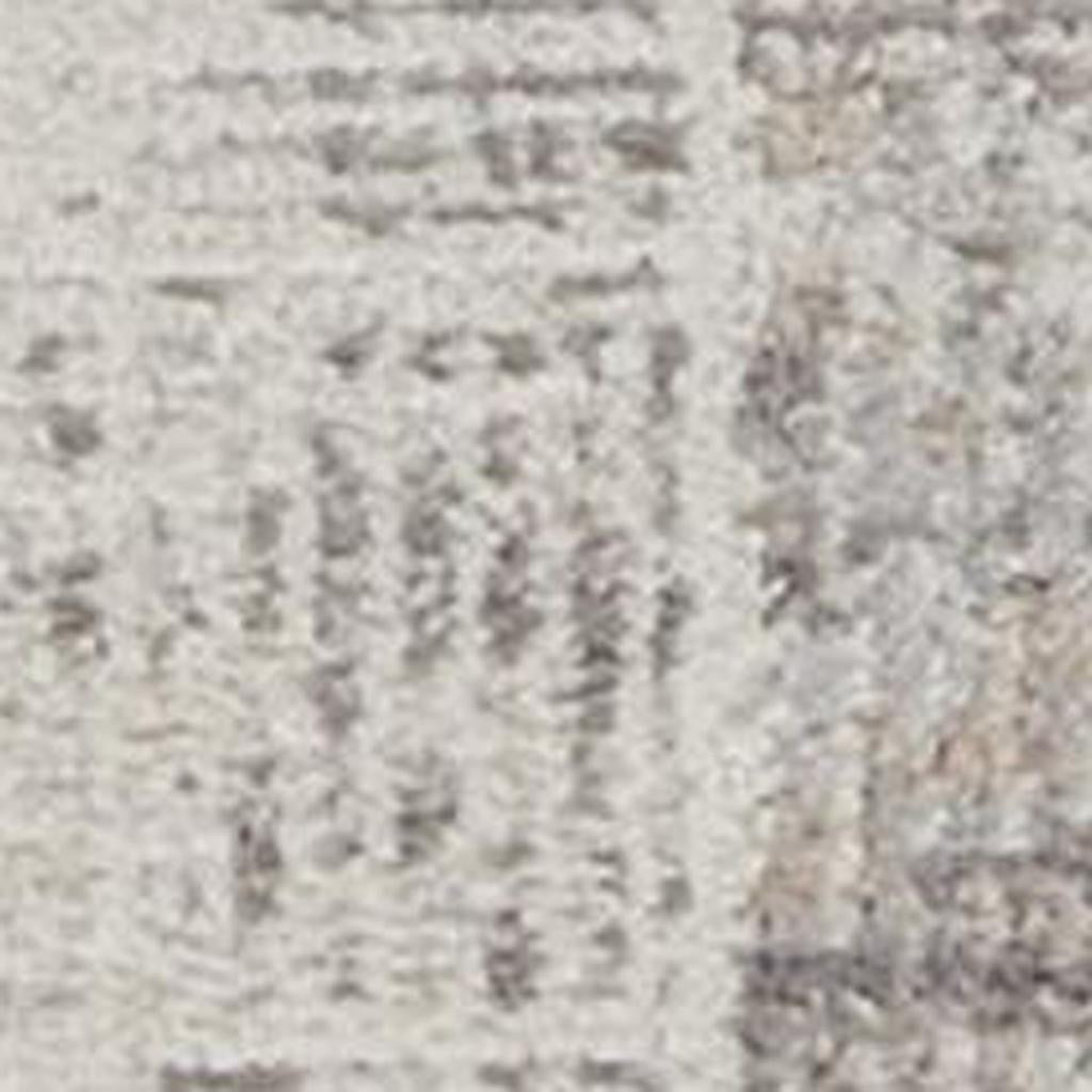 16' Ivory and Gray Abstract Runner Rug