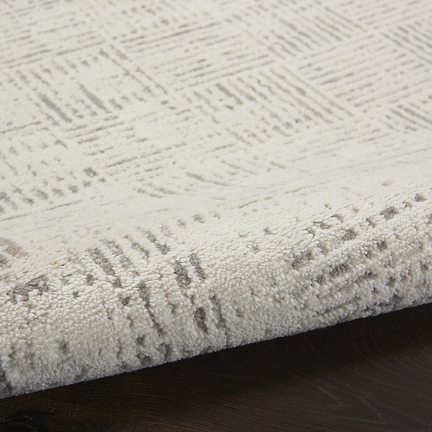 16' Ivory and Gray Abstract Runner Rug