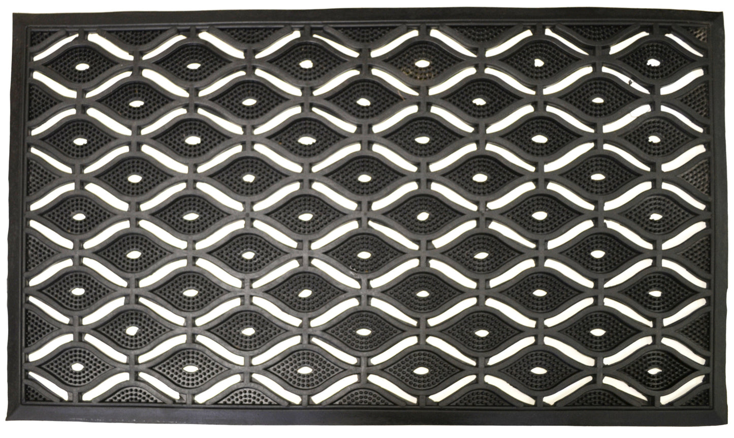 22" X 36" Black Rubber Outdoor Door Mat