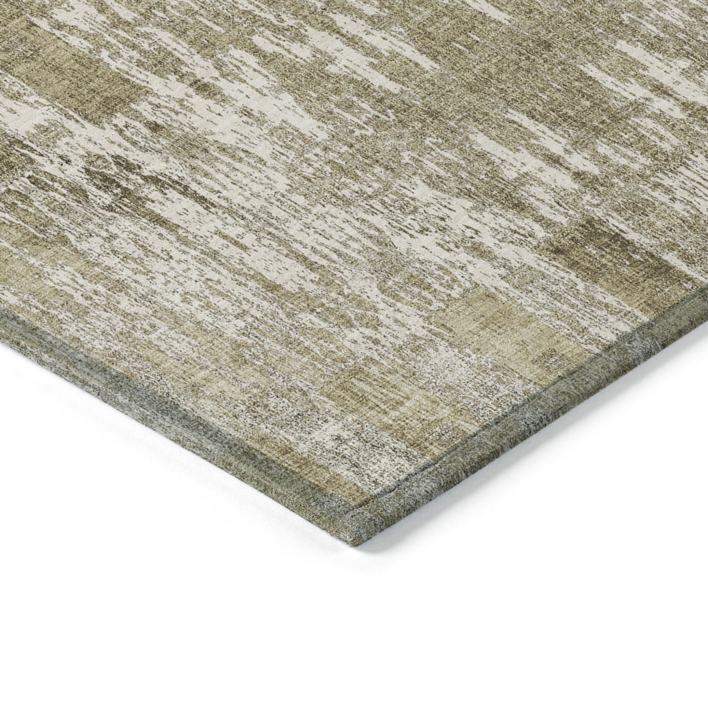 5' X 8' Beige Ivory And Tan Moroccan Washable Indoor Outdoor Area Rug