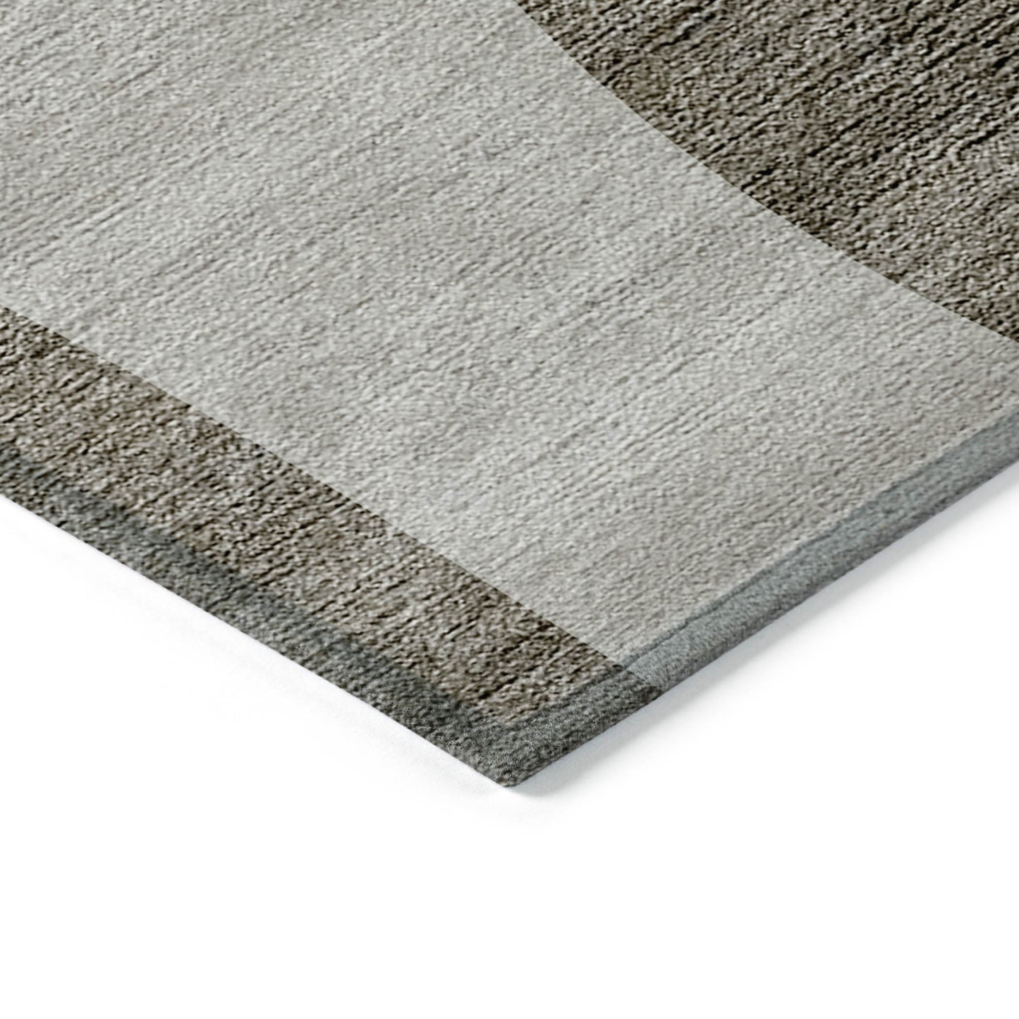 10' X 14' Taupe Beige And Chocolate Abstract Washable Indoor Outdoor Area Rug
