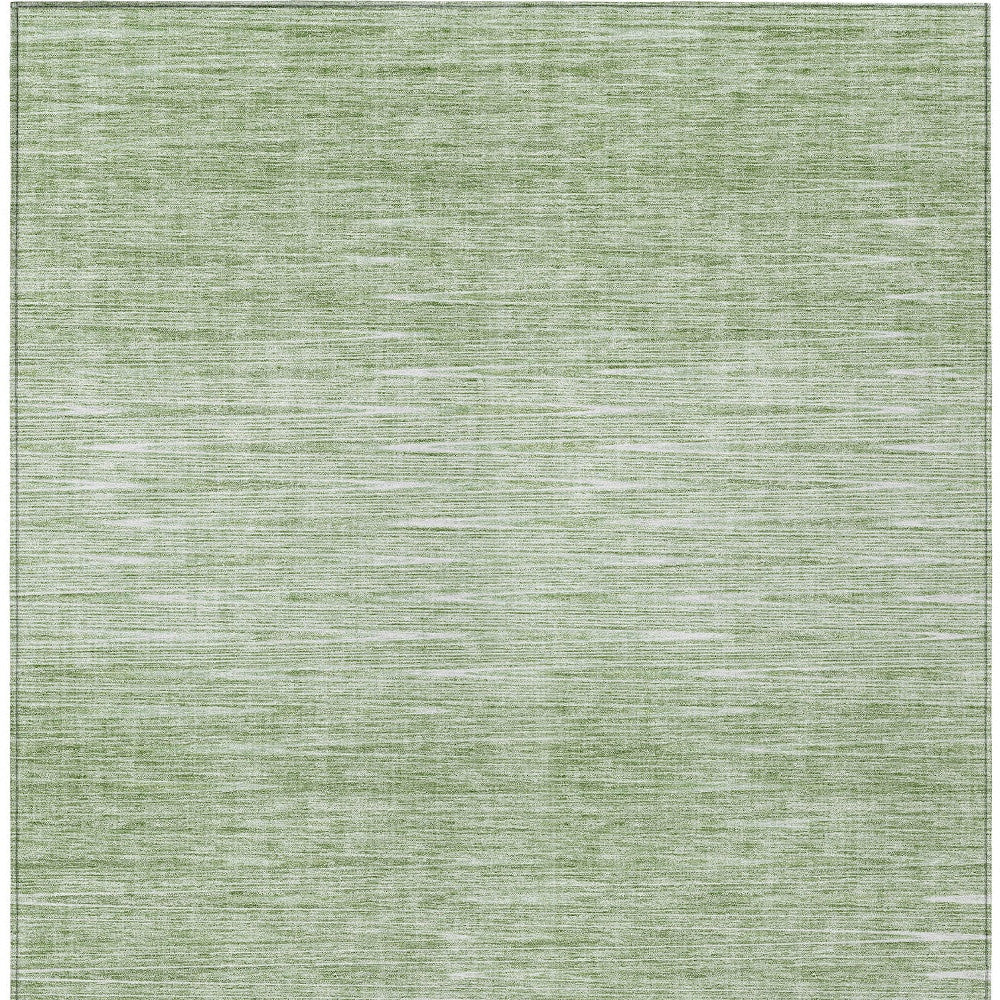 5' X 8' Artichoke Green And Green Abstract Washable Indoor Outdoor Area Rug