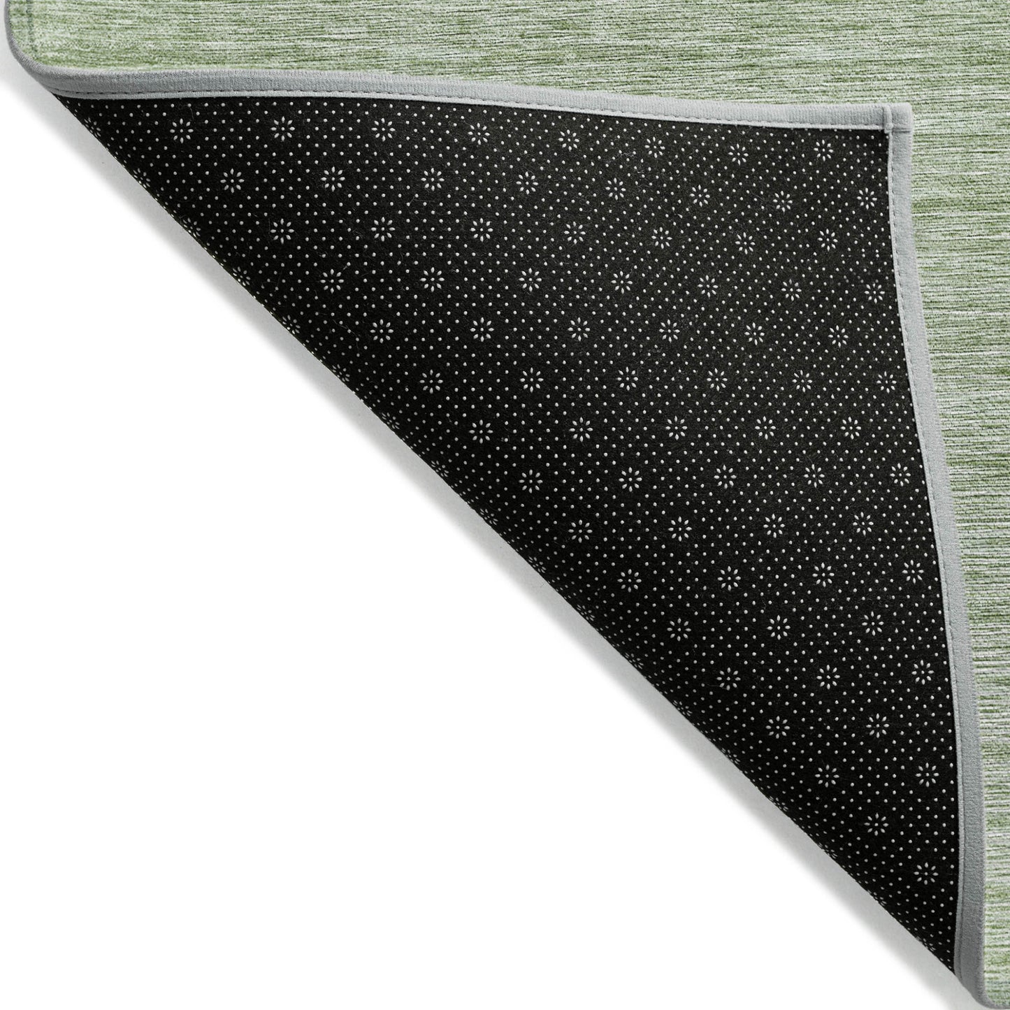 5' X 8' Artichoke Green And Green Abstract Washable Indoor Outdoor Area Rug