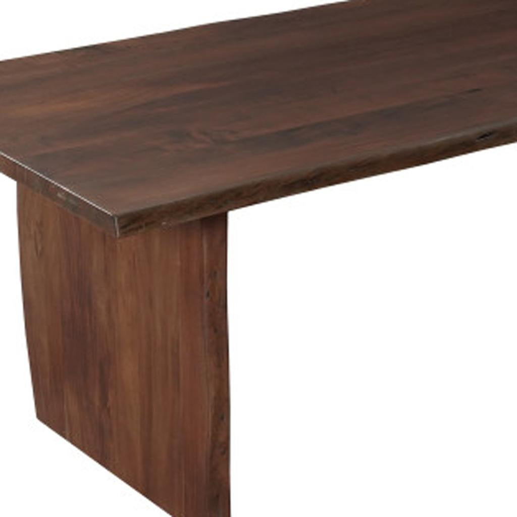 15 Piece Brown Solid Wood Dining Set with 14