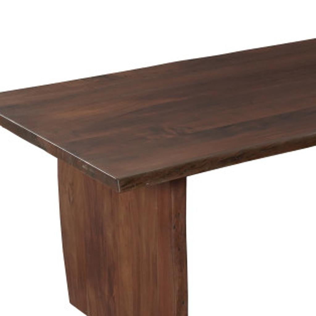 15 Piece Brown Solid Wood Dining Set with 14
