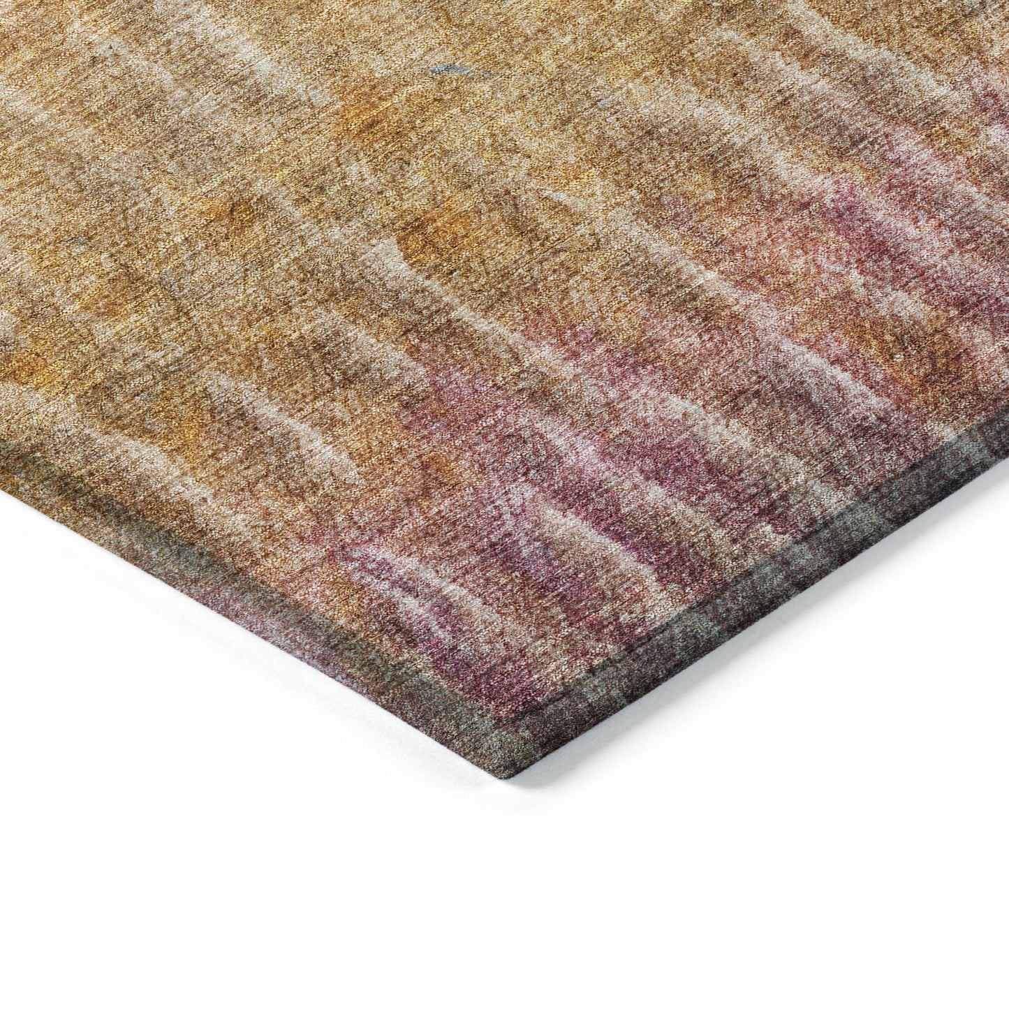 10' X 14' Orange Blue And Beige Abstract Washable Indoor Outdoor Area Rug