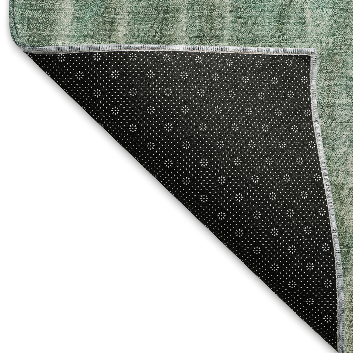 10' X 14' Teal Blue And Beige Abstract Washable Indoor Outdoor Area Rug