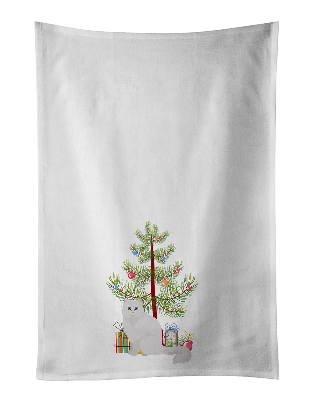Chinchilla Persian Longhair Cat Christmas Kitchen Towel Set of 2