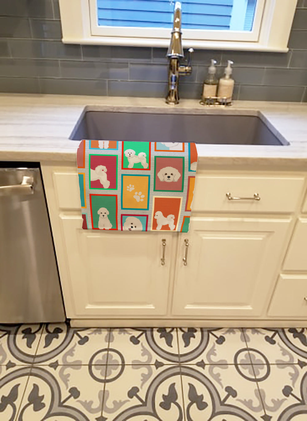 Lots of Bichon Frise Kitchen Towel