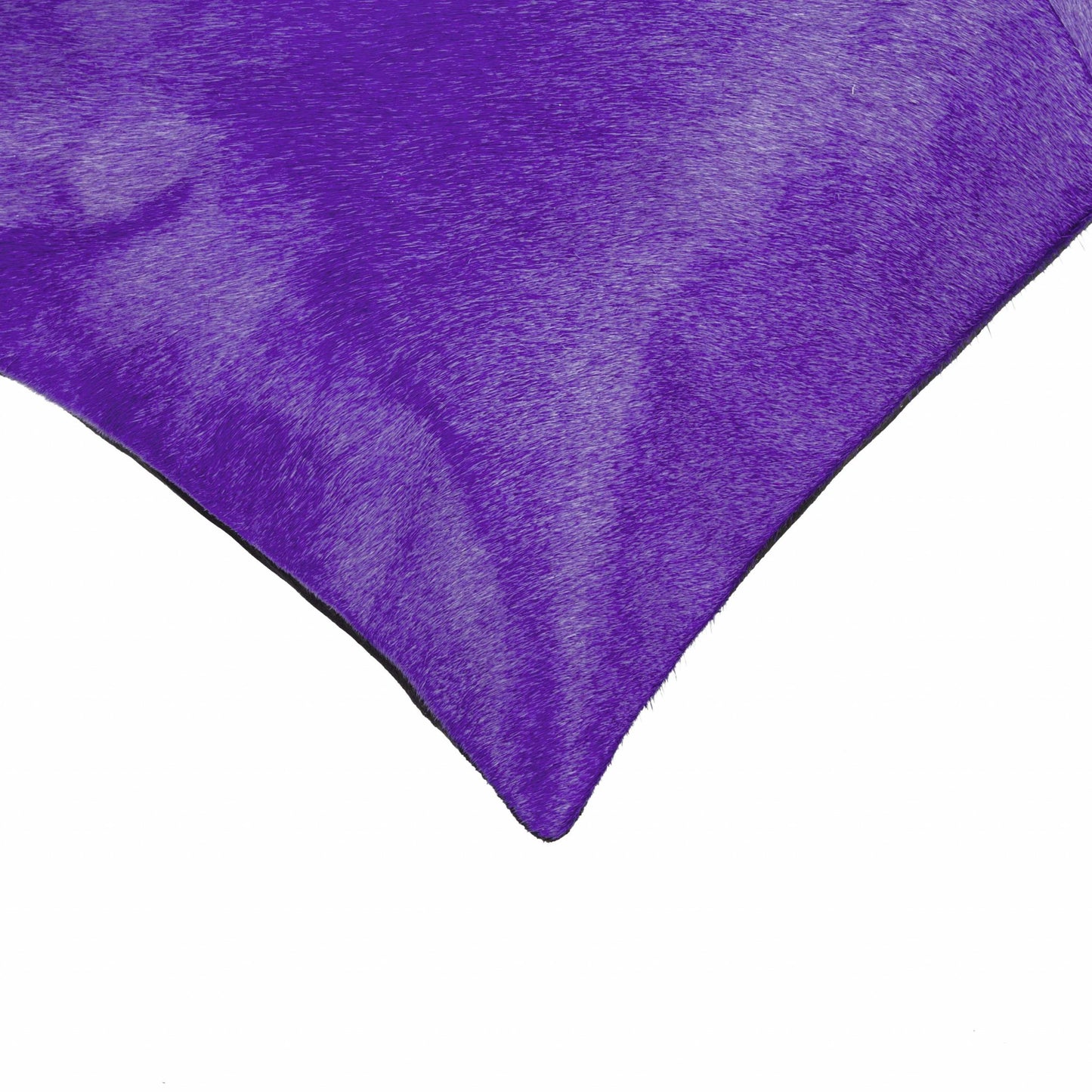 18" Purple Cowhide Throw Pillow