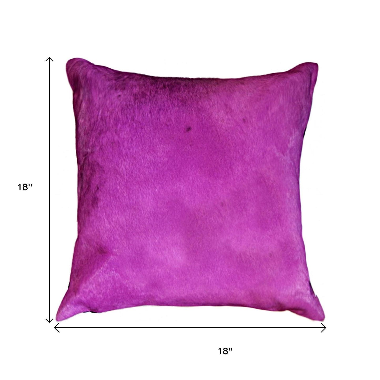 18" Purple Cowhide Cowhide Throw Pillow