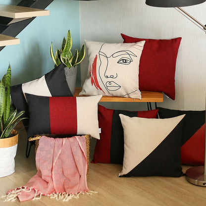 18" Red Throw Pillow Cover