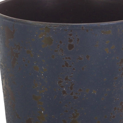 6" Blue Recycled Plastic Indoor Outdoor Round Pot Planter