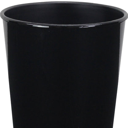 5" Black Recycled Plastic Indoor Outdoor Round Pot Planter