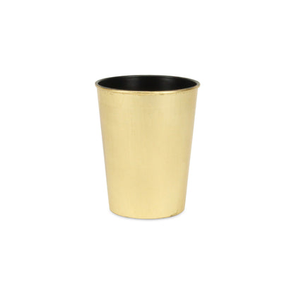 5" Gold Recycled Plastic Indoor Outdoor Round Pot Planter