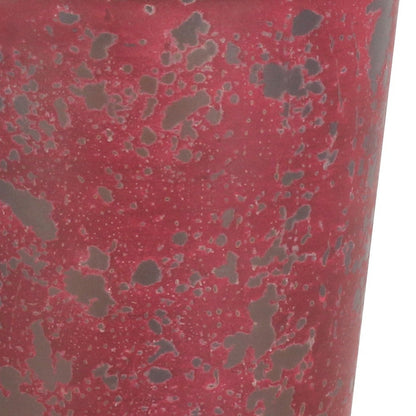 5" Red Recycled Plastic Indoor Outdoor Round Pot Planter