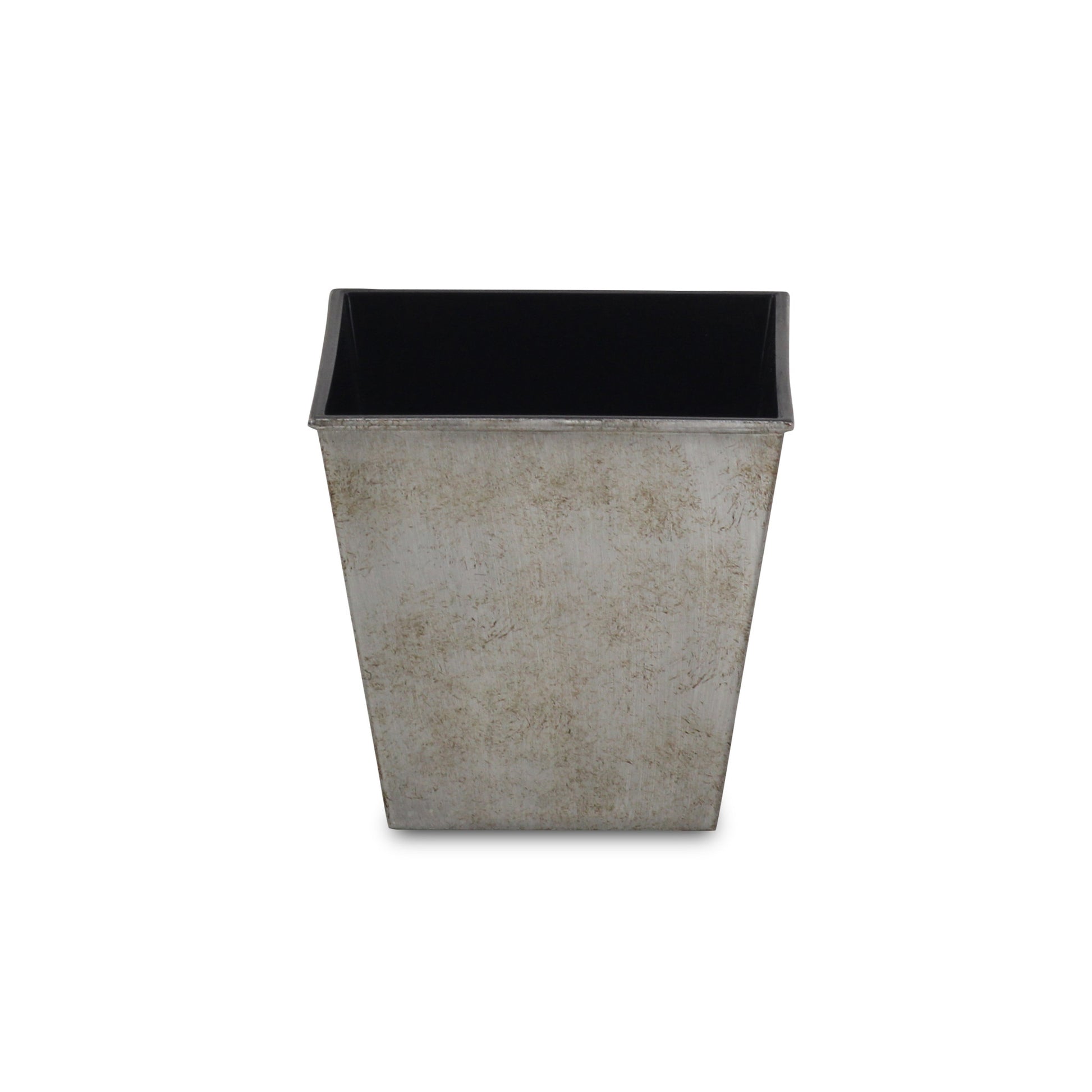 5" Gray Recycled Plastic Indoor Outdoor Square Pot Planter-1