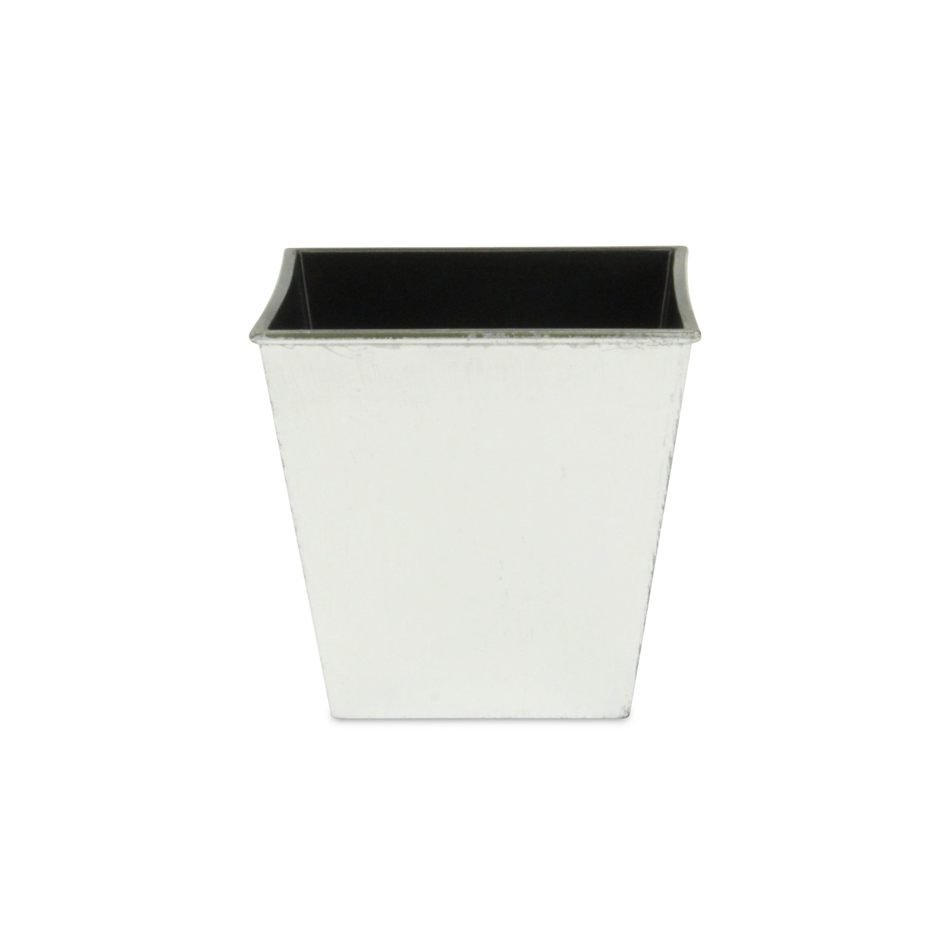 5" Silver Recycled Plastic Indoor Outdoor Square Pot Planter-1