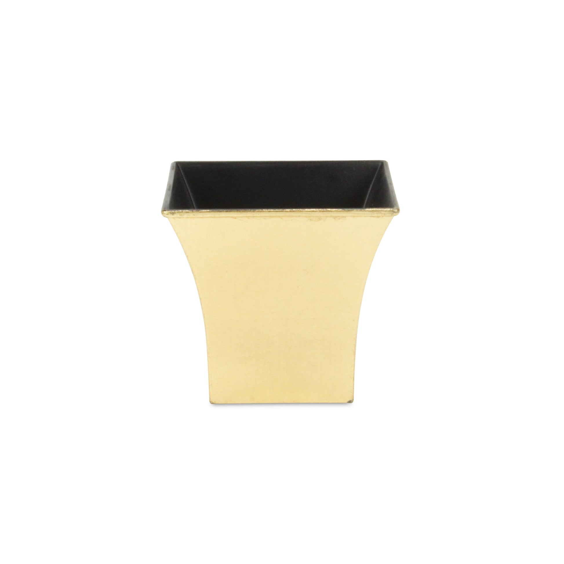 5" Gold Recycled Plastic Indoor Outdoor Square Pot Planter-1