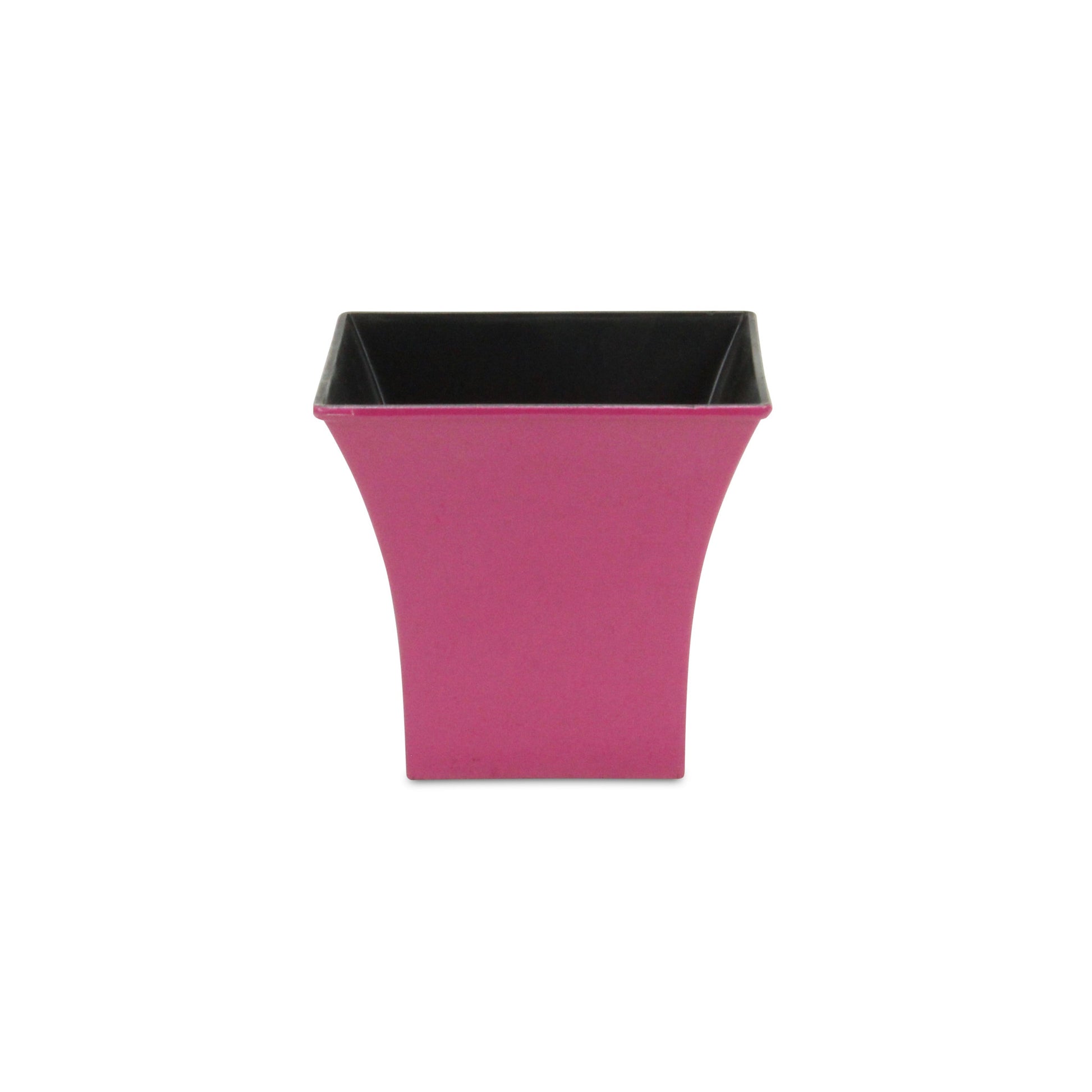 5" Hot Pink Recycled Plastic Indoor Outdoor Square Pot Planter-1