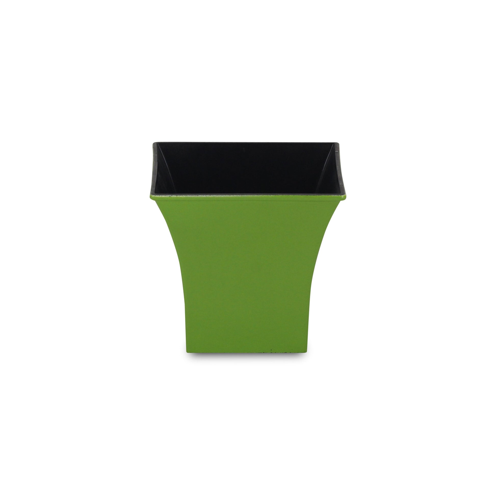 5" Lime Green Recycled Plastic Indoor Outdoor Square Pot Planter-1
