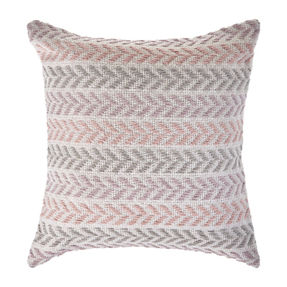 18" Purple and White Throw Pillow