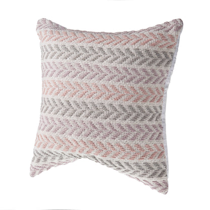 18" Purple and White Throw Pillow