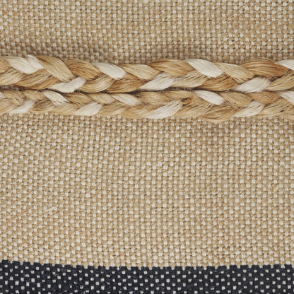 24" Denim Blue Jute Throw Pillow