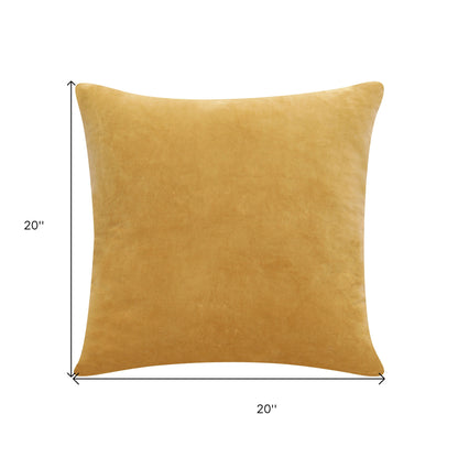 20" Yellow Throw Pillow