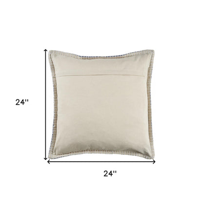 24" Blue Throw Pillow