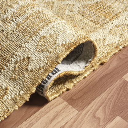 5' X 8' Brown Medallion Hand Woven Area Rug