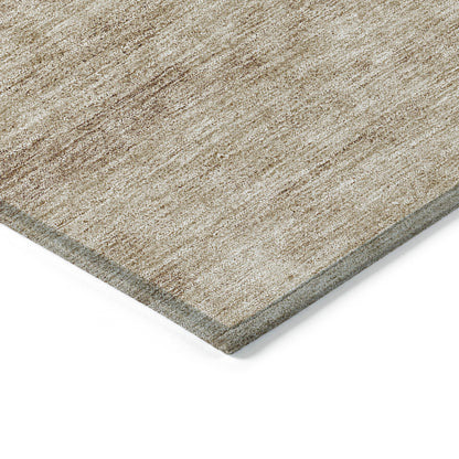 10' X 14' Chocolate Beige And Taupe Abstract Washable Indoor Outdoor Area Rug