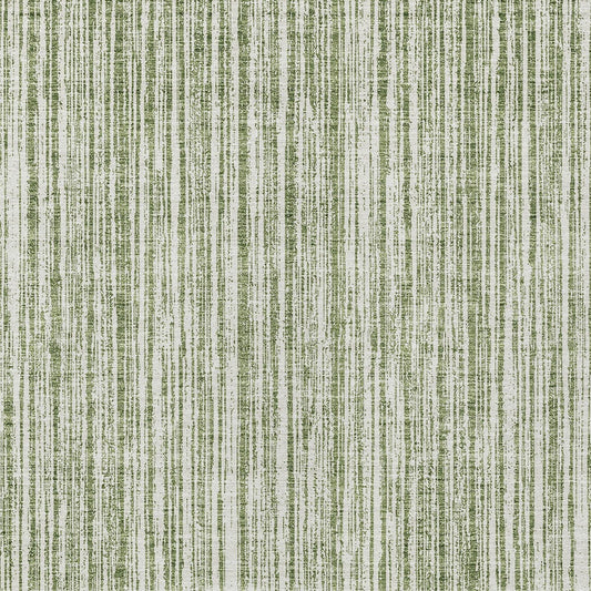 10' X 14' Green And Ivory Striped Washable Indoor Outdoor Area Rug