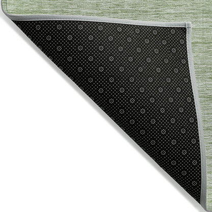 5' X 8' Artichoke Green And Green Abstract Washable Indoor Outdoor Area Rug