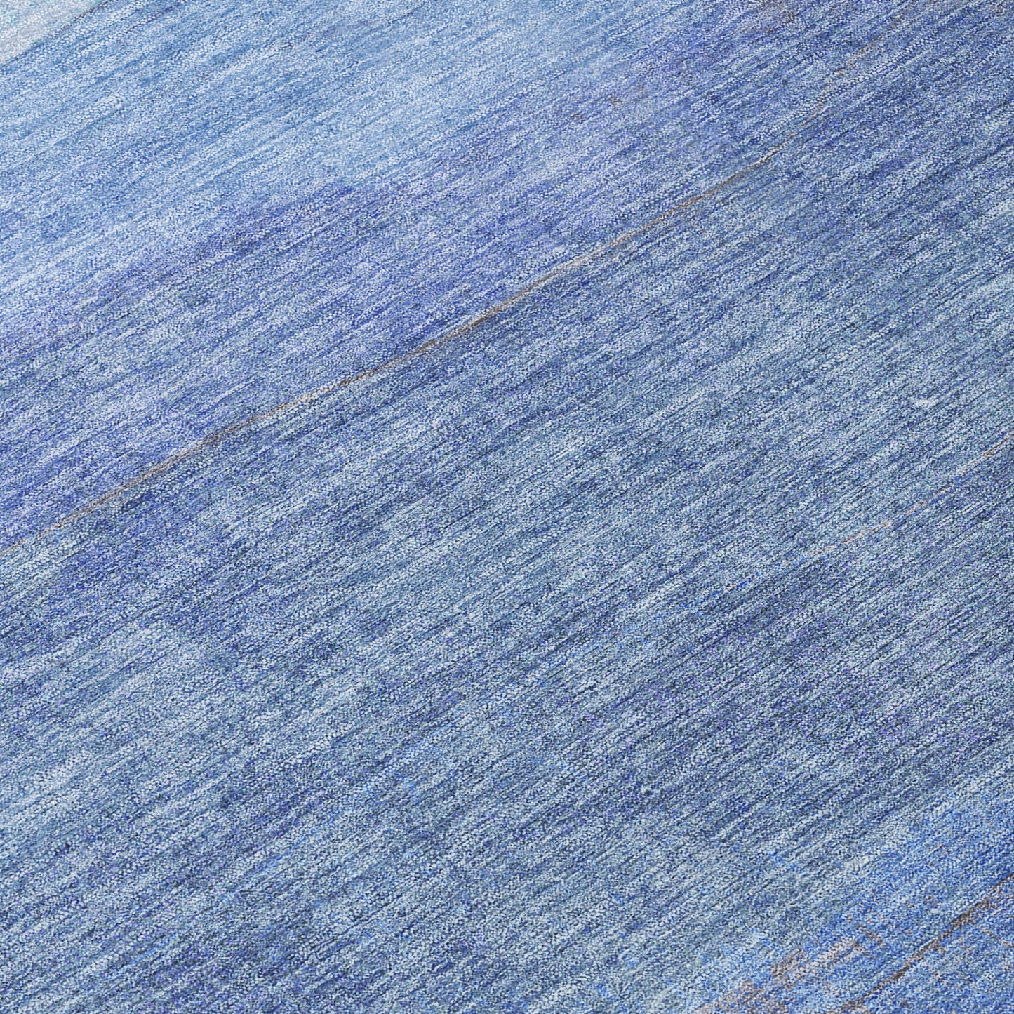 8' Blue Teal Blue And Sky Blue Round Abstract Washable Indoor Outdoor Area Rug