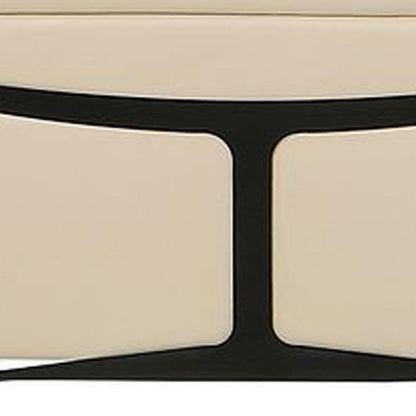 Beige Italian Leather Power Reclining U Shaped Ten Piece Corner Sectional With Console
