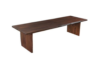 15 Piece Brown Solid Wood Dining Set with 14