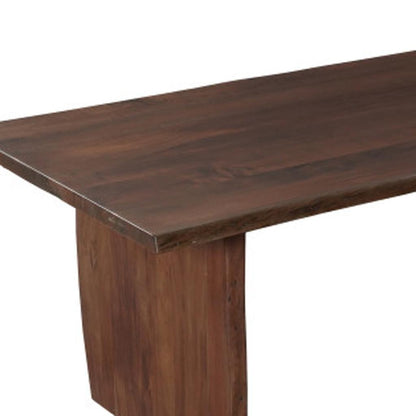 15 Piece Brown Solid Wood Dining Set with 14