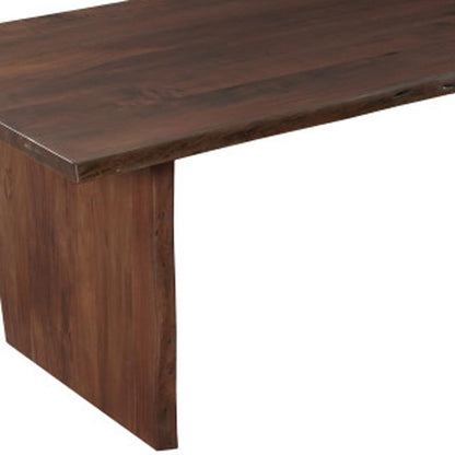 15 Piece Brown Solid Wood Dining Set with 14